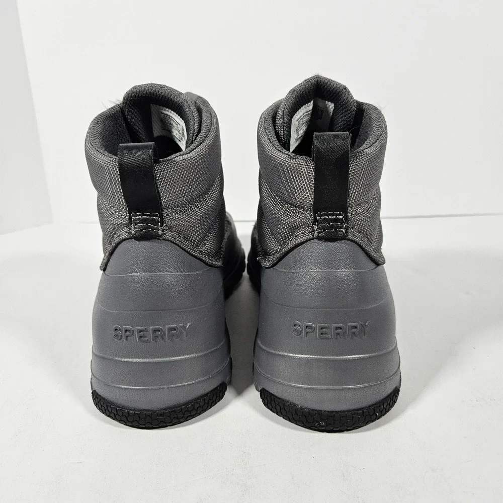 Sperry Torrent Front Zip Duck Boot Grey Waterproof STS88065 Womens 7.5